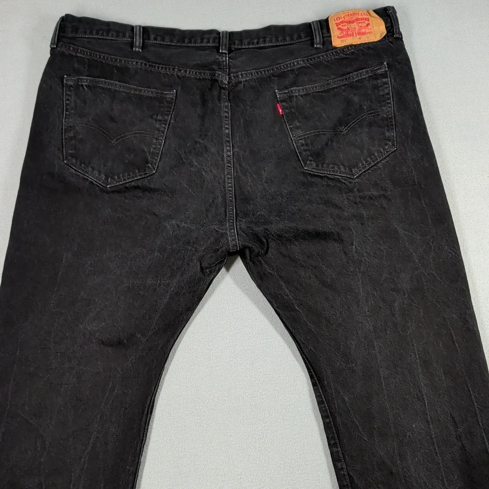 Levi's 501‎ Jeans Mens 50x30 Black Denim Button Fly Classic Original Fit